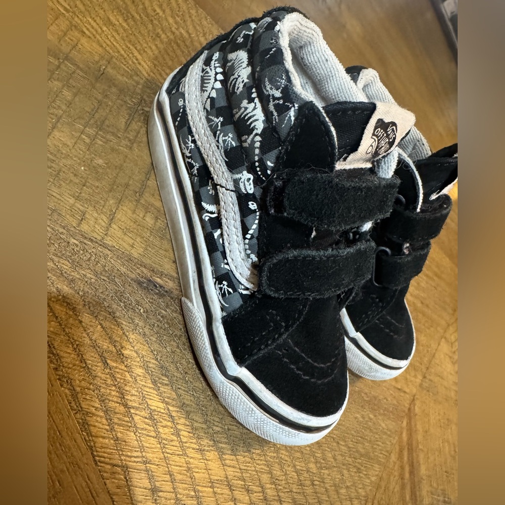 Vans Kids Black and White Graphic Sneakers